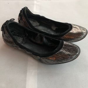 Maria Sharapova for Cole Haan pewter ballet flats